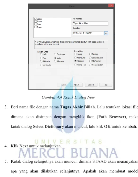 Gambar 4.4 Kotak Dialog New 
