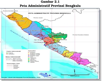 Gambar 2.1Peta Administratif Provinsi Bengkulu