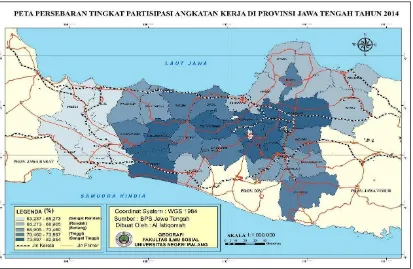 Gambar 4.1. Peta Persebaran TPAK di Jawa Tengah tahun 2014 
