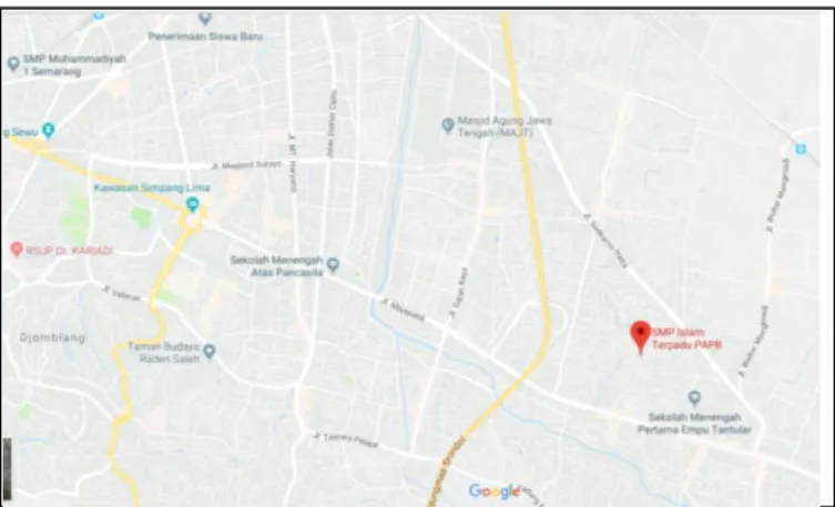 Gambar 4.1. Letak Geografis SMP IT PAPB  