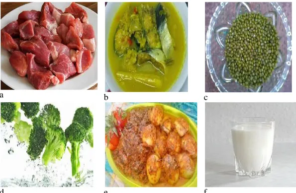 Gambar 2.2: Contoh jenis makanan yang mengandung protein Sumber gambar: https://www.google.co.id/