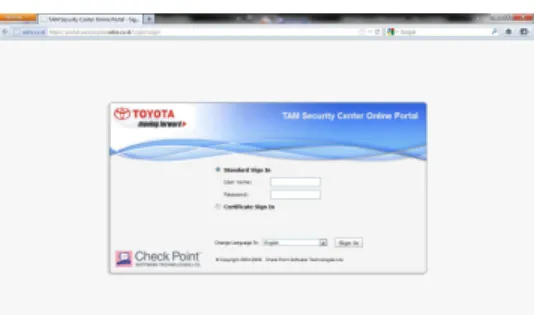 Gambar 1 PrintScreen Portal TPOS (login) 