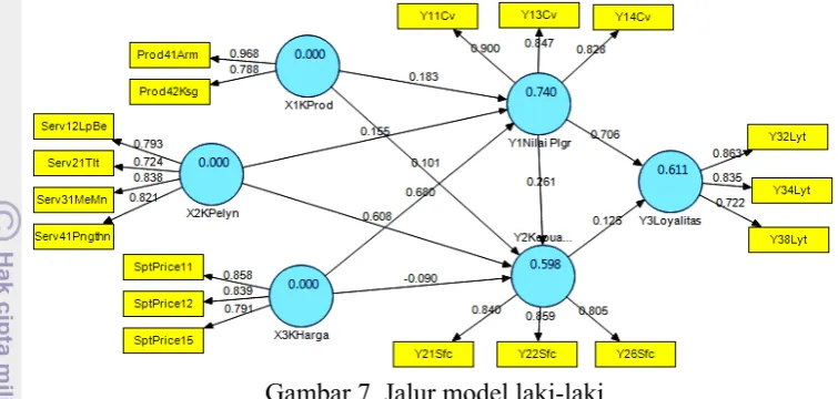 Gambar 7  Jalur model laki-laki  