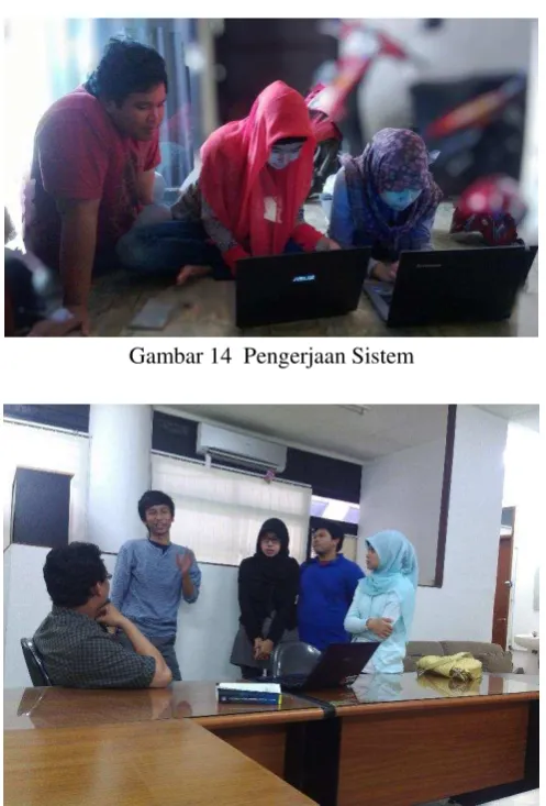 Gambar 14  Pengerjaan Sistem 