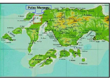 Gambar. 2.1. Sketsa Letak Pulau MBarat. Provinsi Maulau Marsegu Pada Kabupaten Seram Bagian Maluku