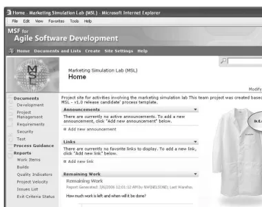 Figure 2-17. A Project Portal customized in FrontPage