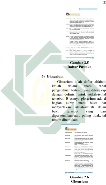 Gambar 2.5  Daftar Pustaka  6)  Glosarium  