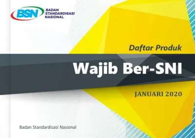 Daftar Produk Wajib Sni Januari 2020