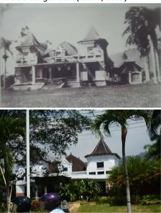 Foto 2. Jambe Dawe 1930-an (situsbudaya.id,  2019)dan Hotel Kartika 2018 (Dok. Peneliti) 