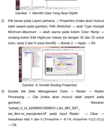 Gambar  7. Memilih Data Yang Akan Dipilih   