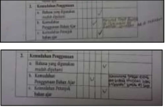 Gambar 1.  Komentar siswa pada          lembar Respon Peserta          Didik 