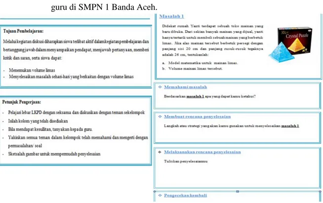 Gambar 4.3 Penggalan LKPD SMPN 1 Banda Aceh