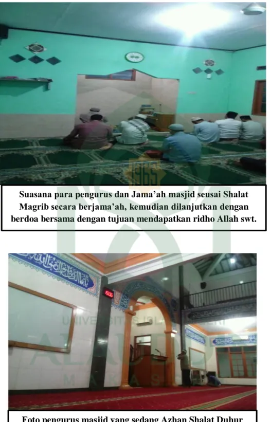 Foto pengurus masjid yang sedang Azhan Shalat Duhur 