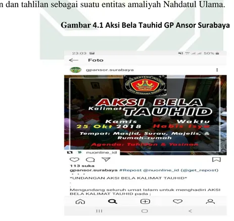 Gambar  4.1 Aksi Bela Tauhid GP Ansor Surabaya