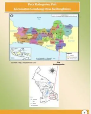 Gambar 4.5 peta letak tempat penelitian  Data    diperoleh    dari   masyarakat  desa  Kedungbulus  Gembong  Pati