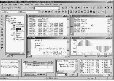 Figure 1.15CCS screen snapshot of the example using CCS