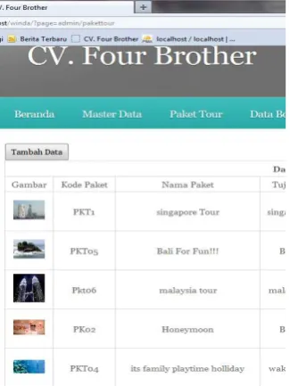 Gambar 8 Halaman Input Paket 