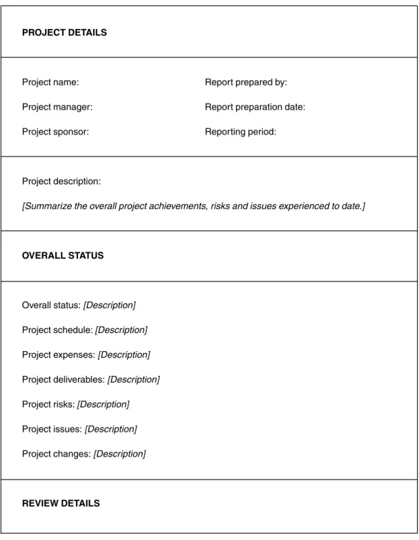 Figure 2.4 Phase review form for the initiation phase