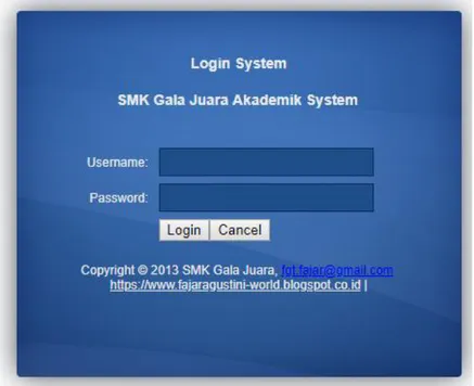 Gambar 7.  Form Login Guru 