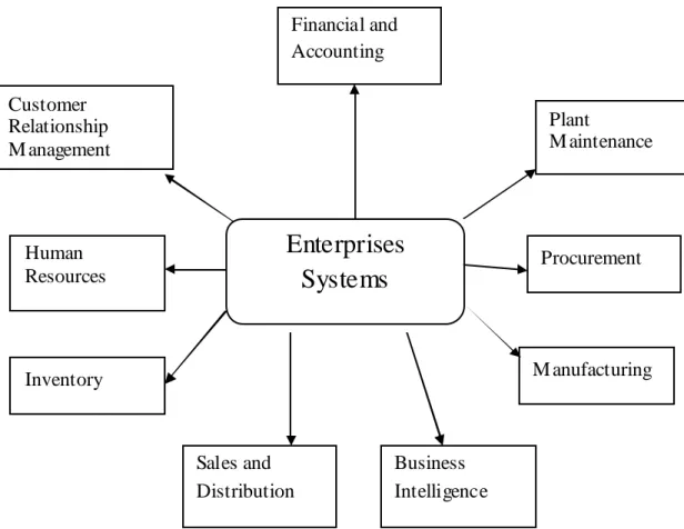 Gambar 2.3 Konsep Sistem ERP  (Sumber : Wijaya dan Darudiato, 2009:27) 