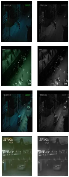 Gambar 2. Input Citra Screen Capture CCTV (a), Hasil Citra Grayscale (b) 