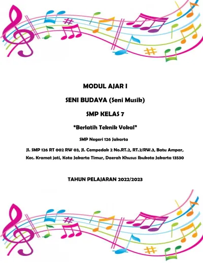 MODUL AJAR I. SENI BUDAYA (Seni Musik) SMP KELAS 7