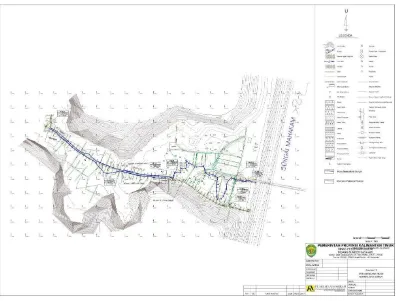 Gambar 2.  Peta Rencana Trase Normalisasi Sungai dan Saluran Baru 