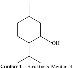 Gambar 1 . Struktur p-Mentan-3-ol