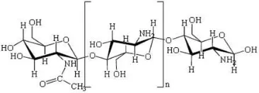 Gambar 2 Struktur kimia kitosan (Aranaz et 