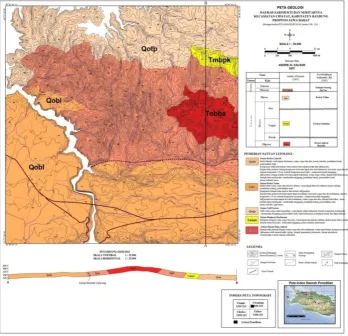 Gambar 5. Peta Geologi daerah Sarimukti dan sekitarnya 