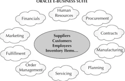 Gambar 2.5. Oracle E-Business Suite-shared data model 