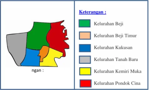 Gambar 4.5  Peta Kecamatan Beji 