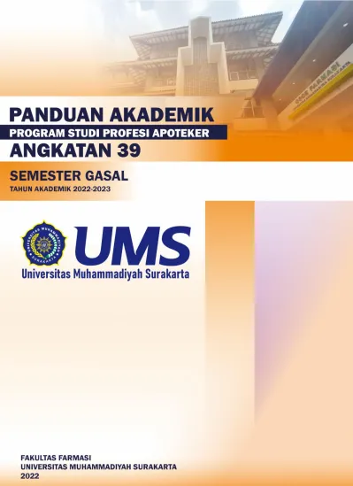 PANDUAN AKADEMIK PROGRAM STUDI PROFESI APOTEKER ANGKATAN 39 SEMESTER ...