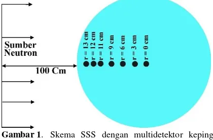 Gambar 1 . Skema SSS dengan multidetektor keping 