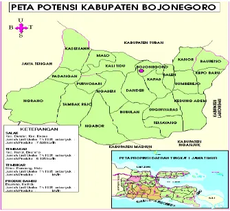 Gambar 1. Wilayah Studi Kabupaten Bojonegoro 