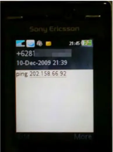Gambar 4.28 SMS yang diterima oleh GSM modem 