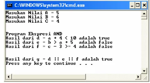 Gambar 3.8  Hasil Program Lat308.java