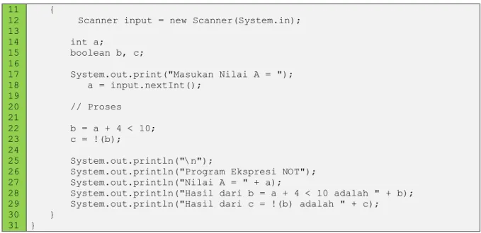 Gambar 3.9 Hasil Program Lat309.java