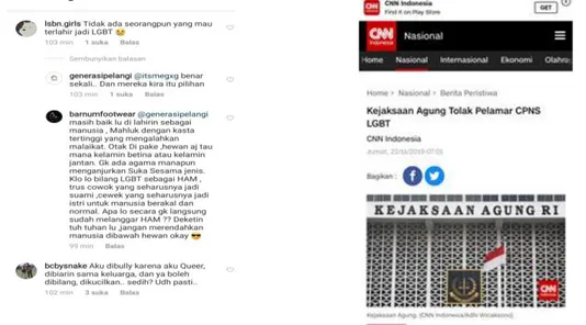 Gambar 5 screenshot komentar terhadap seorang artis 