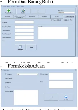 Gambar  9 Form  Data Peristiwa  - Form  Data Terlapor 
