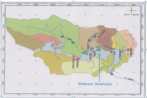 Figure 1. Sampling location of water and sediment in Sentani lake (repro©fdominggus)  