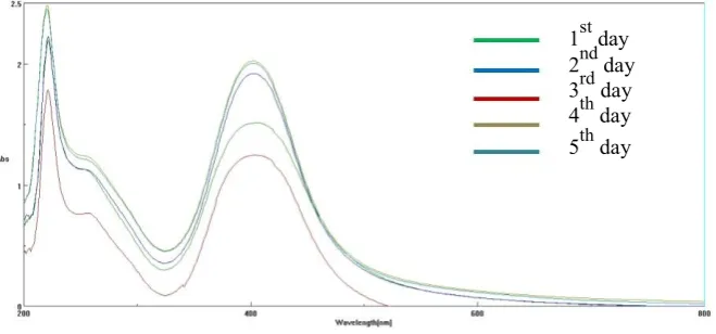 Table 1. Silver nanoparticle data measurements    