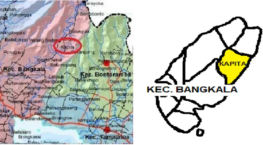 Gambar 1 : Peta Kec. Bangkala   (Sumber : jenepontokab.go.id) 