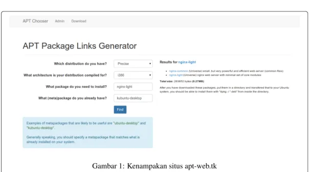 Gambar 1: Kenampakan situs apt-web.tk