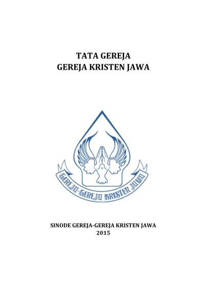 TATA GEREJA GEREJA KRISTEN JAWA