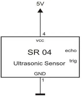 Gambar 3.3 Rangkaian Sensor Ultrasonik 