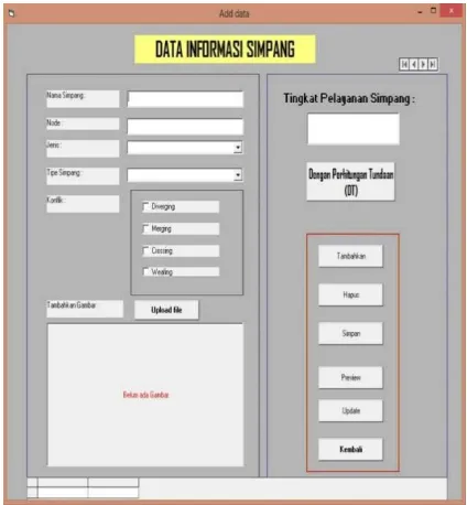 Gambar 11 Tampilan add data simpang