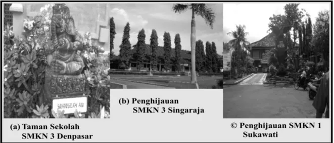 Gambar 5. Foto Taman dan Penghijauan di SMK di Bali