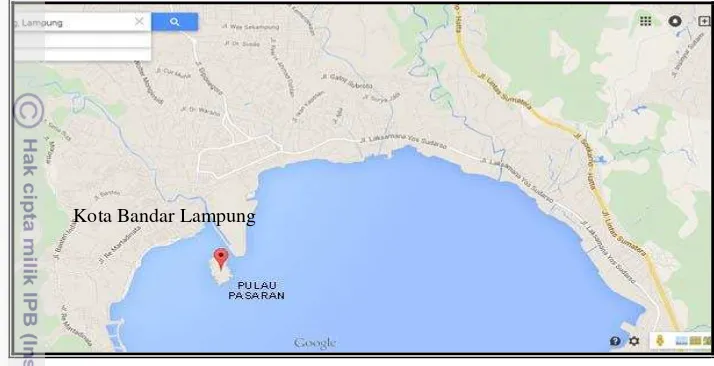 Gambar 3 Sketsa Pulau Pasaran Kota Bandar Lampung 