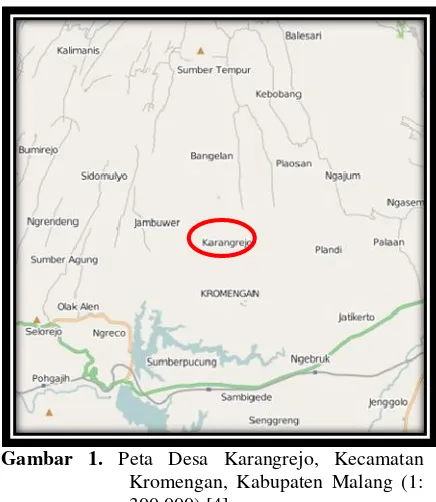 Gambar 1. Peta Desa Karangrejo, Kecamatan